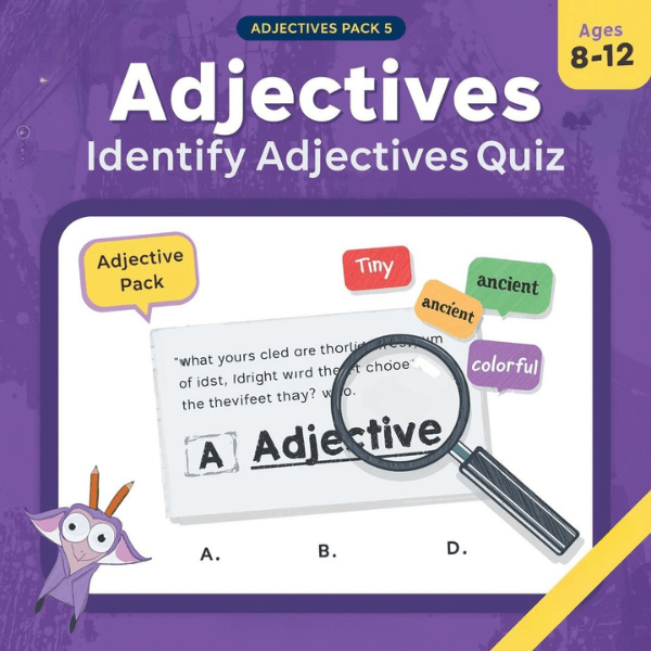 Identify Adjectives Quiz